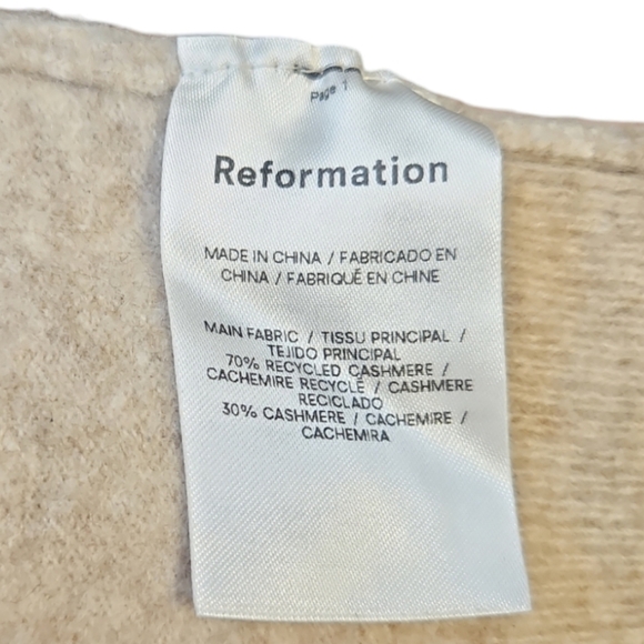 REFORMATION | Sleeveless Cashmere Crop Top in Camel ~ Size XS - Picture 7 of 7